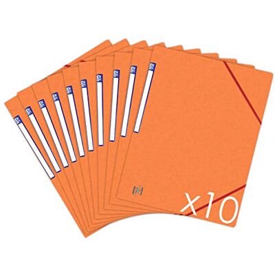 Oxford TopFile+ samlingsmappar, kartong, utan fällning, format A4, orange, 10 stycken Oxford TopFile+ samlingsmappar, kartong, utan fällning, format A4, orange, 10 stycken