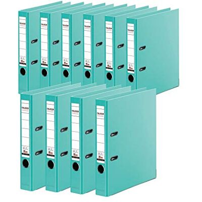 FALKEN Original 10-Pack Chromocolor Premium mappar. Made in Germany. Plastfolie utanför och innanför 5 cm smal DIN A4 pastellfärg mint ringpärm mapp brevmapp kontorsmapp plastmapp slitsad mapp FALKEN Original 10-Pack Chromocolor Premium mappar. Made in Germany. Plastfolie utanför och innanför 5 cm smal DIN A4 pastellfärg mint ringpärm mapp brevmapp kontorsmapp plastmapp slitsad mapp