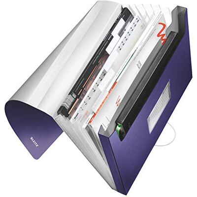 Leitz polypro sorterare blå borstad effekt Leitz polypro sorterare blå borstad effekt