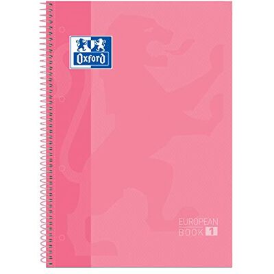 Oxford – perforerat skrivblock med spiralbunden A4 80 ark, rosa Oxford – perforerat skrivblock med spiralbunden A4 80 ark, rosa