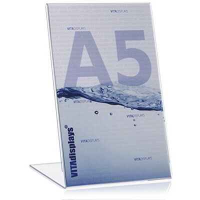 VITAdisplays ® DIN A5 bordsstativ/reklamstativ/sned i 10-pack, transparent (10 x NE-370 L) VITAdisplays ® DIN A5 bordsstativ/reklamstativ/sned i 10-pack, transparent (10 x NE-370 L)