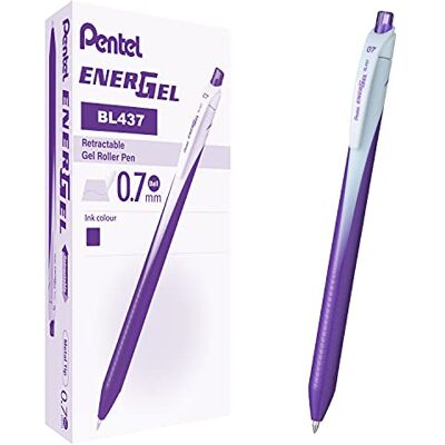 Pentel BL437 Energel Slim snäpprulle 0,7 mm, lila 12 st Pentel BL437 Energel Slim snäpprulle 0,7 mm, lila 12 st