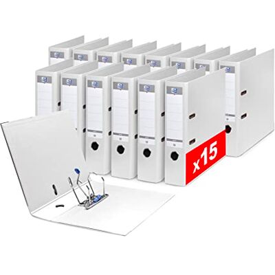 Oxford Set med 15 Smart Pro + A4XL rygg 80 mm 2 D-ringar, polypro omfodrad, vit Oxford Set med 15 Smart Pro + A4XL rygg 80 mm 2 D-ringar, polypro omfodrad, vit