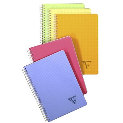 Clairefontaine Linicolor 328325C spiralbok (rutig, DIN A4+, 240 x 320 mm, 50 ark) 1 st blandade färger Clairefontaine Linicolor 328325C spiralbok (rutig, DIN A4+, 240 x 320 mm, 50 ark) 1 st blandade färger