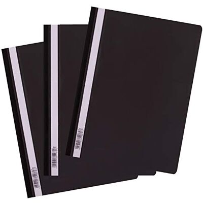 D.RECT 25 stycken A4-häftapparat av plast med transparent framsida snabbhäftapparat av PP-folie svart D.RECT 25 stycken A4-häftapparat av plast med transparent framsida snabbhäftapparat av PP-folie svart