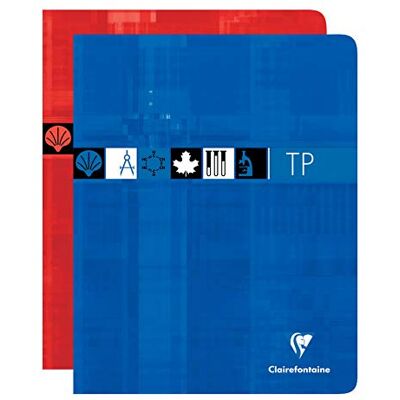 Clairefontaine 3727C Lot de 5 Cahiers Agrafés de Travaux Pratiques 17 x 22 cm 80 sidor Grands Carreaux 90 g et Unies 125 g Couverture Carte Pelliculée Couleurs Aléatoires Clairefontaine 3727C Lot de 5 Cahiers Agrafés de Travaux Pratiques 17 x 22 cm 80 sidor Grands Carreaux 90 g et Unies 125 g Couverture Carte Pelliculée Couleurs Aléatoires