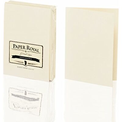 Rössler 2160831008 A6 Royal Laid Paper med paket med platt kort – Chamois (paket med 20) Rössler 2160831008 A6 Royal Laid Paper med paket med platt kort – Chamois (paket med 20)