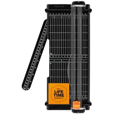 Fiskars SureCut bärbar trimmer med återvunnen skuren, 30 cm skärning, svart, 01-005454 Fiskars SureCut bärbar trimmer med återvunnen skuren, 30 cm skärning, svart, 01-005454