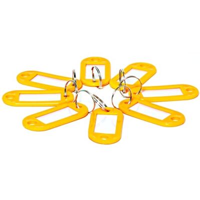 D.RECT – 10 stycken nyckelringar, plastnyckelringar med slingor, nyckelringar med fönster, personlig nyckelring, gul D.RECT – 10 stycken nyckelringar, plastnyckelringar med slingor, nyckelringar med fönster, personlig nyckelring, gul