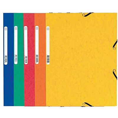 Exacompta 55025E pärmar (Manila kartong elastisk, 3 delare, 355G A4 blandade färger, 1 enhet Exacompta 55025E pärmar (Manila kartong elastisk, 3 delare, 355G A4 blandade färger, 1 enhet