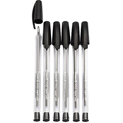 Pelikan Stick Super Soft Svart Kulspetspenna 6 stycken Blandade färger För Skolan och kontoret Glidande bläck Tillverkad i Tyskland Pelikan Stick Super Soft Svart Kulspetspenna 6 stycken Blandade färger För Skolan och kontoret Glidande bläck Tillverkad i Tyskland