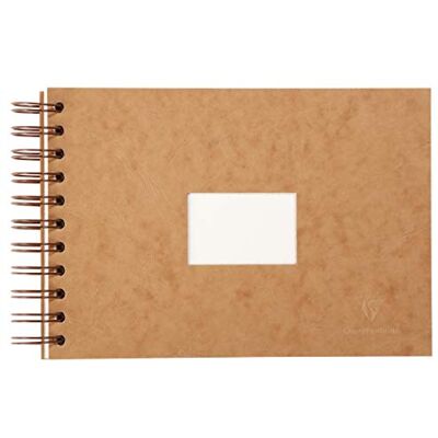 Clairefontaine 96060C resealbum med dubbel spiral akvarellpapper finkornigt, Din A5 20 x 20 cm Havanna Clairefontaine 96060C resealbum med dubbel spiral akvarellpapper finkornigt, Din A5 20 x 20 cm Havanna
