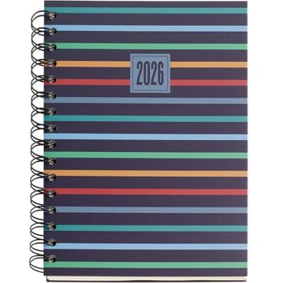 Miquelrius Agenda 2026 16 månader, A5+, veckoplanerare: september 25 till december 26, veckovisning, metallspiral, fodrad kartong, spanska-engelska-portugisiska Miquelrius Agenda 2026 16 månader, A5+, veckoplanerare: september 25 till december 26, veckovisning, metallspiral, fodrad kartong, spanska-engelska-portugisiska