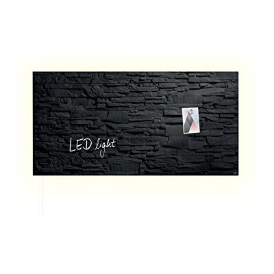 Sigel Gl407 Magnetisk glastavla, glansig yta, 91 x 46 cm, med LED-belysning, enkel montering, antracit Artverum Sigel Gl407 Magnetisk glastavla, glansig yta, 91 x 46 cm, med LED-belysning, enkel montering, antracit Artverum