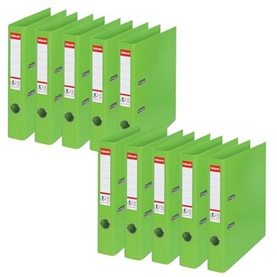Esselte No.1 VIVIDA A4 plastspak bågfil 50 mm grön förpackning med 10 Esselte No.1 VIVIDA A4 plastspak bågfil 50 mm grön förpackning med 10