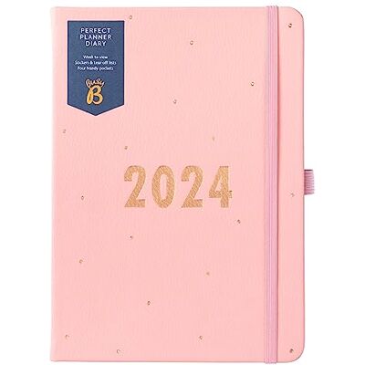 Busy B Perfekt planeringsdagbok januari till december 2024 – A5 rosa – fuskläder vecka för att visa planerare med klistermärken och riva ut listor Busy B Perfekt planeringsdagbok januari till december 2024 – A5 rosa – fuskläder vecka för att visa planerare med klistermärken och riva ut listor
