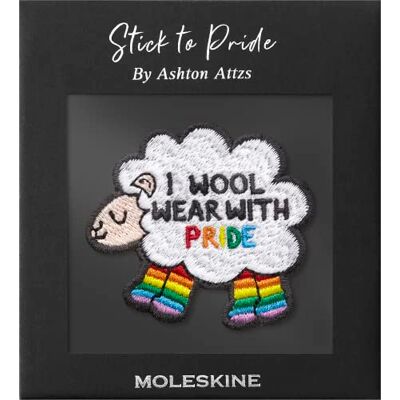Moleskine Stick to Pride, I Wool Wear with Pride, Stick-on Patch av Ashton Attzs Moleskine Stick to Pride, I Wool Wear with Pride, Stick-on Patch av Ashton Attzs