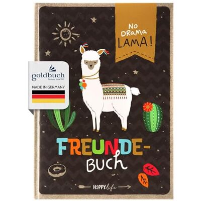 goldbuch 43581 Vändebok Happylife Lama DIN A5, vänskapsbok att fylla, påminnelsebok till vänner, anteckningsbok med 88 illustrerade sidor, omslag med konsttryck, ca 15 x 21 x 1,5 cm goldbuch 43581 Vändebok Happylife Lama DIN A5, vänskapsbok att fylla, påminnelsebok till vänner, anteckningsbok med 88 illustrerade sidor, omslag med konsttryck, ca 15 x 21 x 1,5 cm