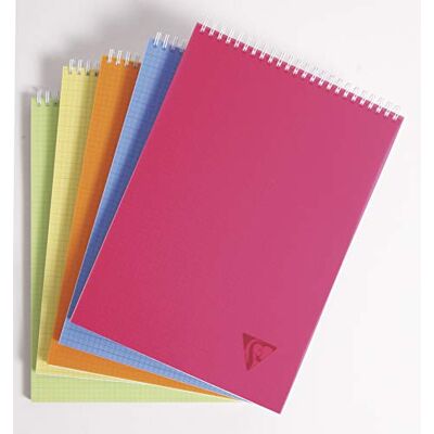 Clairefontaine – Ref 328635C – linicolor trådbunden anteckningsbok (80 ark) – A4-storlek, 90 gsm borstat velumpapper, polyprofodral, fyrkantigt linjerat – blandade färger (paket med 5) Clairefontaine – Ref 328635C – linicolor trådbunden anteckningsbok (80 ark) – A4-storlek, 90 gsm borstat velumpapper, polyprofodral, fyrkantigt linjerat – blandade färger (paket med 5)