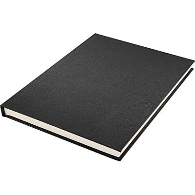 Kangaro Anteckningsbok kängaro A5 Blanko, Skrivbok, svart linnefodral, 80 blad, 140 g krämvitt papper Kangaro Anteckningsbok kängaro A5 Blanko, Skrivbok, svart linnefodral, 80 blad, 140 g krämvitt papper