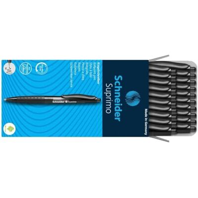 Schneider <135601 Slagad Kulspetspenna, Suprimär Pip, Svart, 20 stycken Schneider <135601 Slagad Kulspetspenna, Suprimär Pip, Svart, 20 stycken