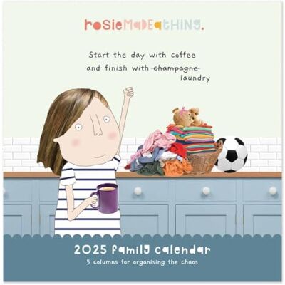 Portico Designs Ltd 2025 Rosie Made a Thing Square familjeplanerare arrangör väggkalender Portico Designs Ltd 2025 Rosie Made a Thing Square familjeplanerare arrangör väggkalender