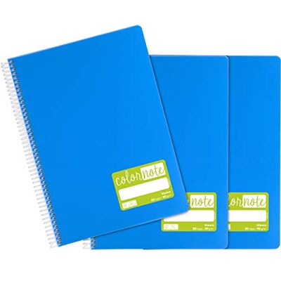 Grafoplás 98527630-3 anteckningsböcker med vitblad, A4, lock Polypropylen Blå, FSC-certifikat, ColorNote-serien Grafoplás 98527630-3 anteckningsböcker med vitblad, A4, lock Polypropylen Blå, FSC-certifikat, ColorNote-serien