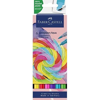 Faber-Castell Goldfaber Aqua Dual Marker Candy Shop 6x Faber-Castell Goldfaber Aqua Dual Marker Candy Shop 6x