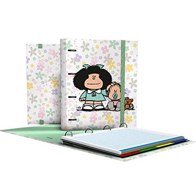 Grafoplás Carpebloc Mafalda, blommor, flerfärgad, A4 Grafoplás Carpebloc Mafalda, blommor, flerfärgad, A4