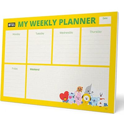 Grupo Erik BT21 Weekly Planner A4 BT21 Calendar Family Calendar 54 Tear Off Pages Desk Calendar Organiser Planner BT21 Gifts BTS Gifts Grupo Erik BT21 Weekly Planner A4 BT21 Calendar Family Calendar 54 Tear Off Pages Desk Calendar Organiser Planner BT21 Gifts BTS Gifts