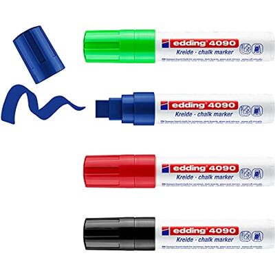 edding 4090 kolmarker – neonrosa – 1 kolpenna – snedskuren spets 4–15 mm – vattenlöslig penna med bred spets för krittalvor, fönster, glas, speglar – flytande kolmärkpennor för opak täckning edding 4090 kolmarker – neonrosa – 1 kolpenna – snedskuren spets 4–15 mm – vattenlöslig penna med bred spets för krittalvor, fönster, glas, speglar – flytande kolmärkpennor för opak täckning
