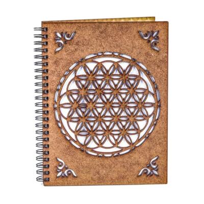 Lemn in Dar Agenda A5 personalizata din lemn floarea vietii Lemn in Dar Agenda A5 personalizata din lemn floarea vietii