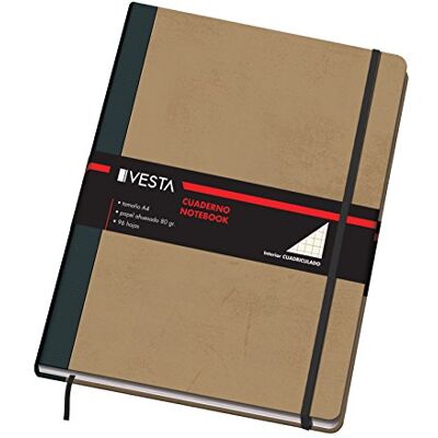 DOHE Vesta Nature A4 fyrkantig anteckningsbok (21 x 29,7 cm) – 96 sidor på 80 g/m² – kontorsmaterial DOHE Vesta Nature A4 fyrkantig anteckningsbok (21 x 29,7 cm) – 96 sidor på 80 g/m² – kontorsmaterial