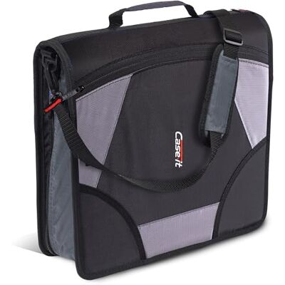 Case it Case-it The King Sized Zip Flik-pärm – 10 cm D-ringar – 5 ämnesfilmapp – flera fickor – 800 arkkapacitet – levereras med axelrem – kolsvart D-186 Case it Case-it The King Sized Zip Flik-pärm – 10 cm D-ringar – 5 ämnesfilmapp – flera fickor – 800 arkkapacitet – levereras med axelrem – kolsvart D-186