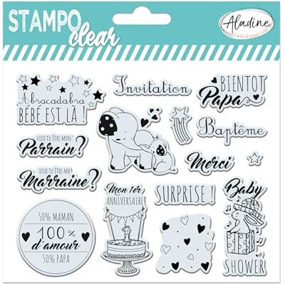 Aladine Baby tamponger genomskinliga stämplar barn stämpel klar 04240 Aladine Baby tamponger genomskinliga stämplar barn stämpel klar 04240