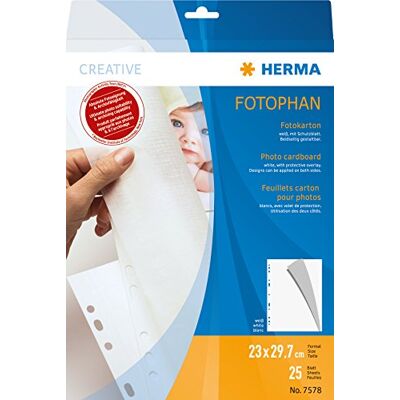 HERMA 7578 Fotopapper Vit 23 x 29.7 cm, Paket med 25 ark HERMA 7578 Fotopapper Vit 23 x 29.7 cm, Paket med 25 ark