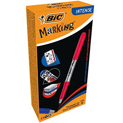BIC Märkning permanenta markörer – blandade pastellfärger, låda med 12 BIC Märkning permanenta markörer – blandade pastellfärger, låda med 12