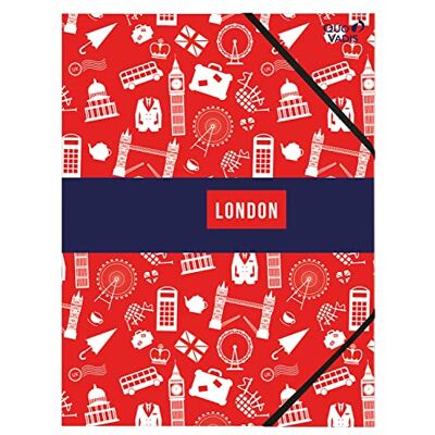 QUO VADIS Union Jack elastisk mapp 24 x 32 cm liv QUO VADIS Union Jack elastisk mapp 24 x 32 cm liv