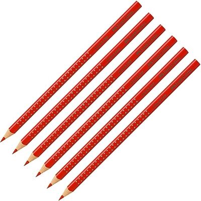 Faber-Castell 205069 – färgpennor, färghandtag, morgonröd, 6 stycken, okrossbara, färgpennor för vuxna och barn Faber-Castell 205069 – färgpennor, färghandtag, morgonröd, 6 stycken, okrossbara, färgpennor för vuxna och barn