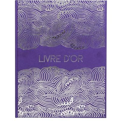 Exacompta Ref. 47303E 1 Gästbok JAPAN Stort vertikalt format 27 x 22 cm Omslag av papper med textileffekt Silverkant med inskription LIVRE D'OR 100 vita sidor Violett Exacompta Ref. 47303E 1 Gästbok JAPAN Stort vertikalt format 27 x 22 cm Omslag av papper med textileffekt Silverkant med inskription LIVRE D'OR 100 vita sidor Violett