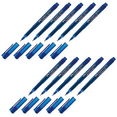 Faber-Castell 205065 – Fineliner bredpenna 1554, 0,8 mm, blå, 10 stycken Faber-Castell 205065 – Fineliner bredpenna 1554, 0,8 mm, blå, 10 stycken