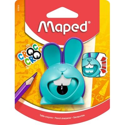 Maped – pennvässare, burkpennvässare CROC CROC CROC Hare, för tunna pennor, med pennvässarburk – turkos/lila, grön/turkos, rosa/grön Maped – pennvässare, burkpennvässare CROC CROC CROC Hare, för tunna pennor, med pennvässarburk – turkos/lila, grön/turkos, rosa/grön