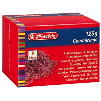 herlitz Gummiband, Röd, 60 mm herlitz Gummiband, Röd, 60 mm
