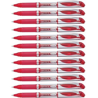 Pentel Energel XM 0,7 mm spets gelpenna – röd (förpackning med 12) Pentel Energel XM 0,7 mm spets gelpenna – röd (förpackning med 12)