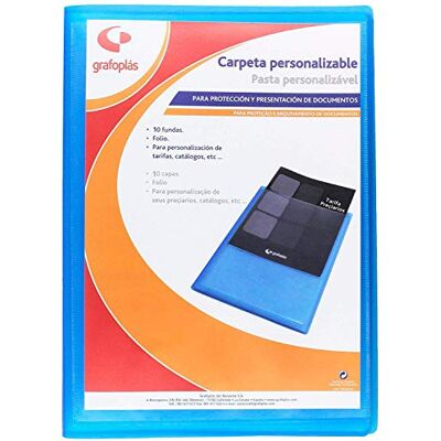 Grafoplás Grafoplas 1431530 – Mapp med 20 skal, Foolscap, Hardcover, PP, blå Grafoplás Grafoplas 1431530 – Mapp med 20 skal, Foolscap, Hardcover, PP, blå