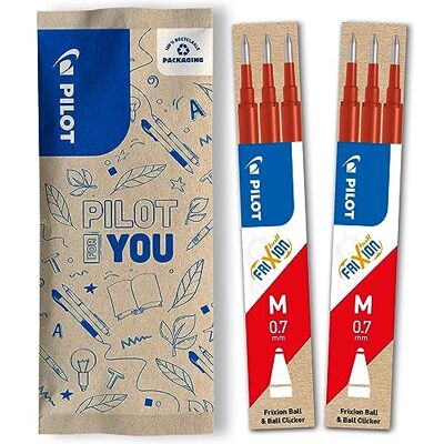 PILOT Frixion bläckrullare 0,7, reservminor, 6-pack röd PILOT Frixion bläckrullare 0,7, reservminor, 6-pack röd