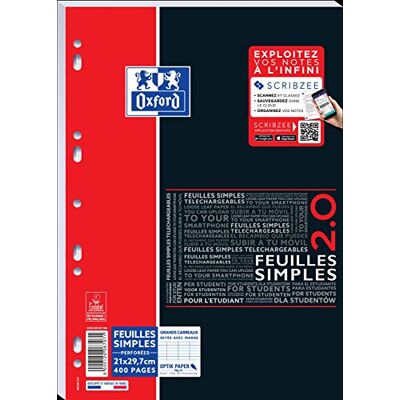 Oxford Etudiants SOS Notes ett blad 400 sidor A4 vit Oxford Etudiants SOS Notes ett blad 400 sidor A4 vit