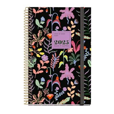 Miquelrius Agenda 2025, årlig dagbok 117 x 182 mm, veckovisningskalender, fodrad kartongomslag, spiral, elastisk gummiförslutning, 80 g/m² papper, katalanska, engelska och portugisiska, fantasy Miquelrius Agenda 2025, årlig dagbok 117 x 182 mm, veckovisningskalender, fodrad kartongomslag, spiral, elastisk gummiförslutning, 80 g/m² papper, katalanska, engelska och portugisiska, fantasy