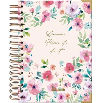 DOHE Bullet Journal A5 Punktmönstrad Anteckningsbok för Organisation och Noteringar, Storlek 15,5 x 21,5 cm, Dubbel Spiralbindning (Wire’o), 192 Sidor, Tjockt Papper på 100 g/m² Takenote Elba DOHE Bullet Journal A5 Punktmönstrad Anteckningsbok för Organisation och Noteringar, Storlek 15,5 x 21,5 cm, Dubbel Spiralbindning (Wire’o), 192 Sidor, Tjockt Papper på 100 g/m² Takenote Elba