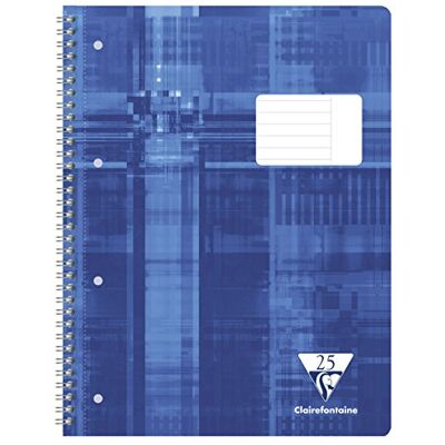 Clairefontaine 68225C – Anteckningsbok med spiraler STUDIUM A4 interiör randig horisontell kant 160 sidor, färg blå Clairefontaine 68225C – Anteckningsbok med spiraler STUDIUM A4 interiör randig horisontell kant 160 sidor, färg blå